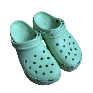 Green Classic Platform Clog Crocs